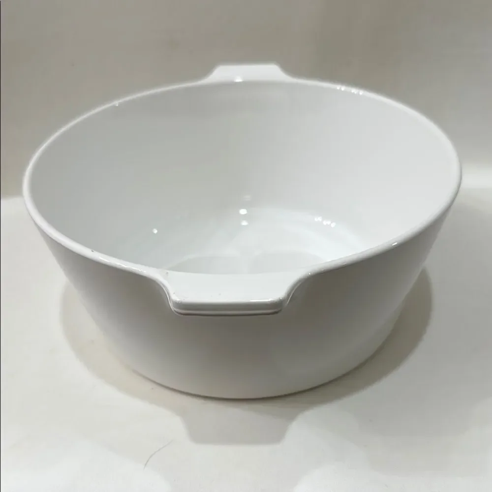 Corningware White Ceramic Bakeware Serving 2 1/2 Quart 8 1/2 Round 3 1/2  In Ta